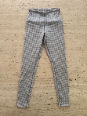 Rhone Light Blue Gingham Leggings XS